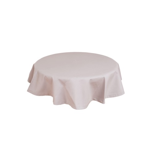 Fata de masa rotunda, gri deschis, bumbac teflonat